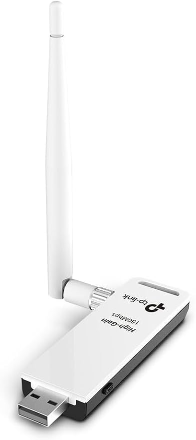 محول USB لاسلكي TP-Link TL-WN722N مع هوائي 150 ميجابت في الثانية