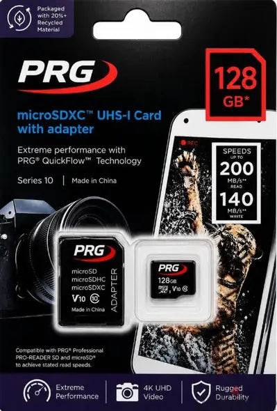 بطاقة ذاكرة PRG سعة 128 جيجابايت