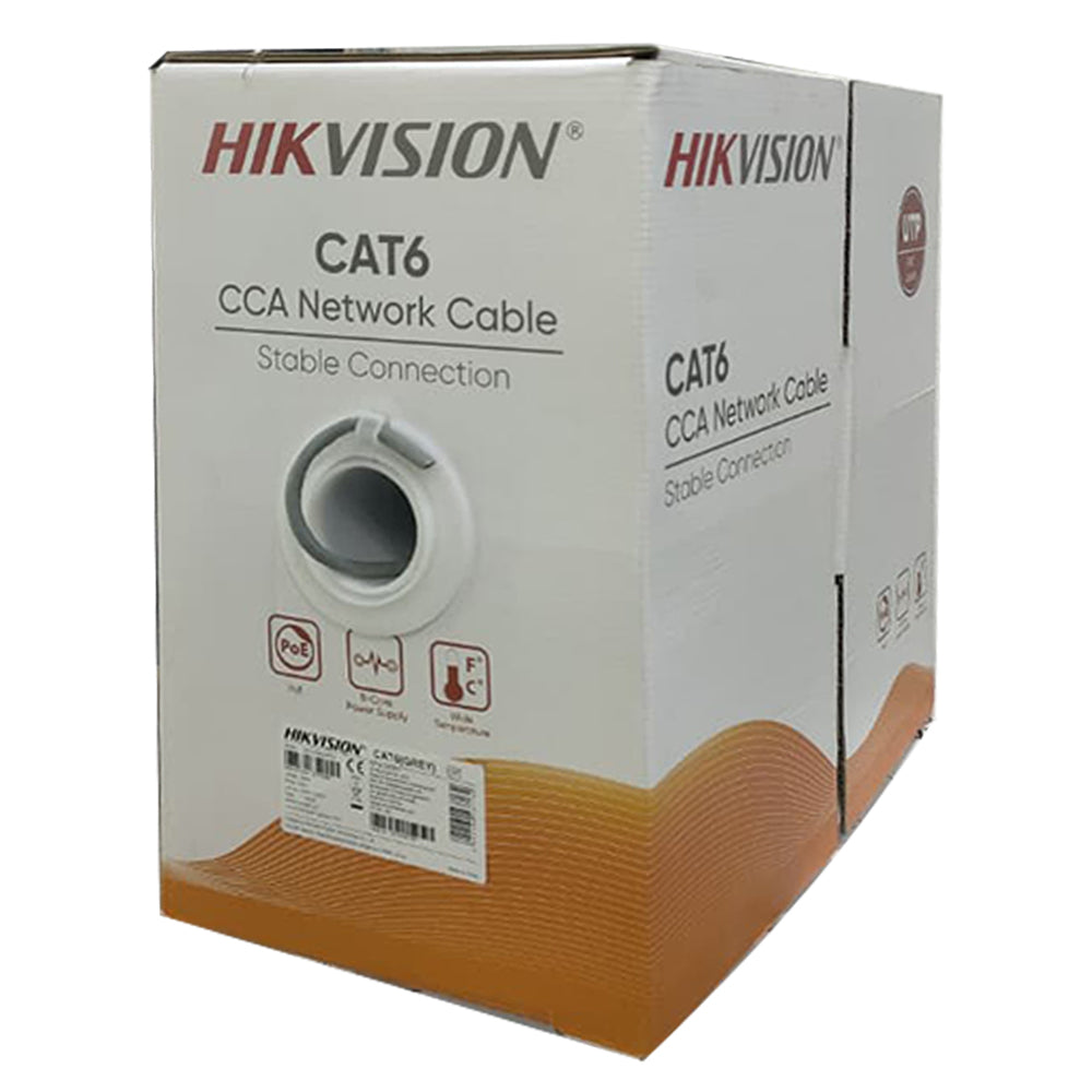 كابل HIKIVISION DS-1LN6UU/CCA 305M-رمادي ( CAT6 ) قطاعي
