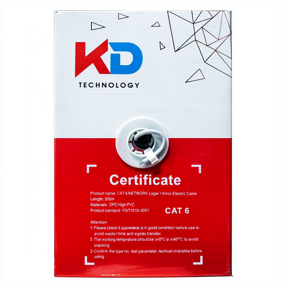 كابل KD CAT6 بطول 305 م (رمادي)