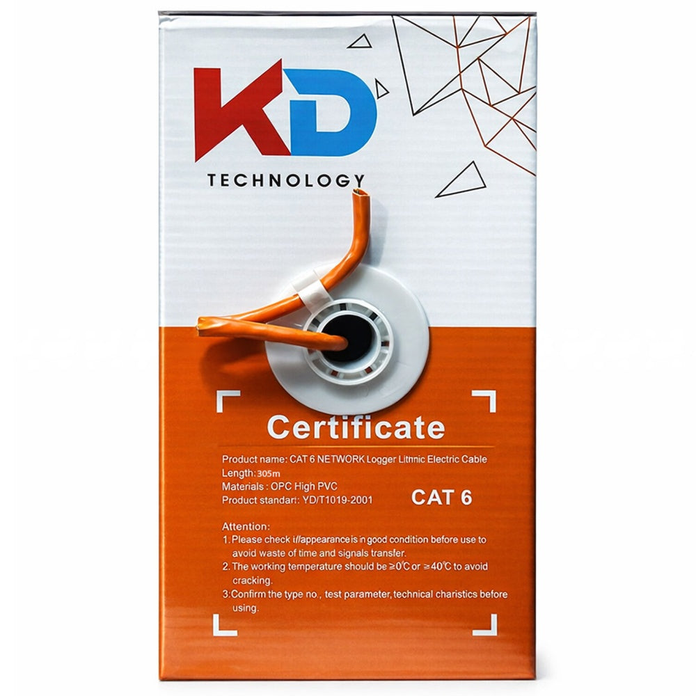 KD CAT6 CABLE 305M (ORANGE)