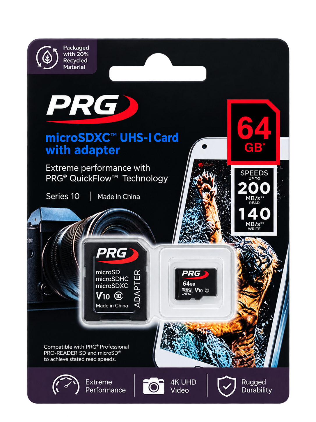 بطاقة ذاكرة PRG سعة 64 جيجابايت