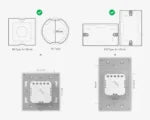 مفتاح حائط ذكي يعمل باللمس SONOFF TX Ultimate T5-2C-120